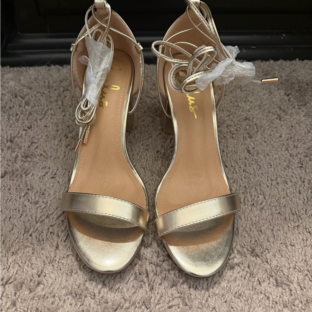 Lulus Gold Heels - Picture 2 of 4